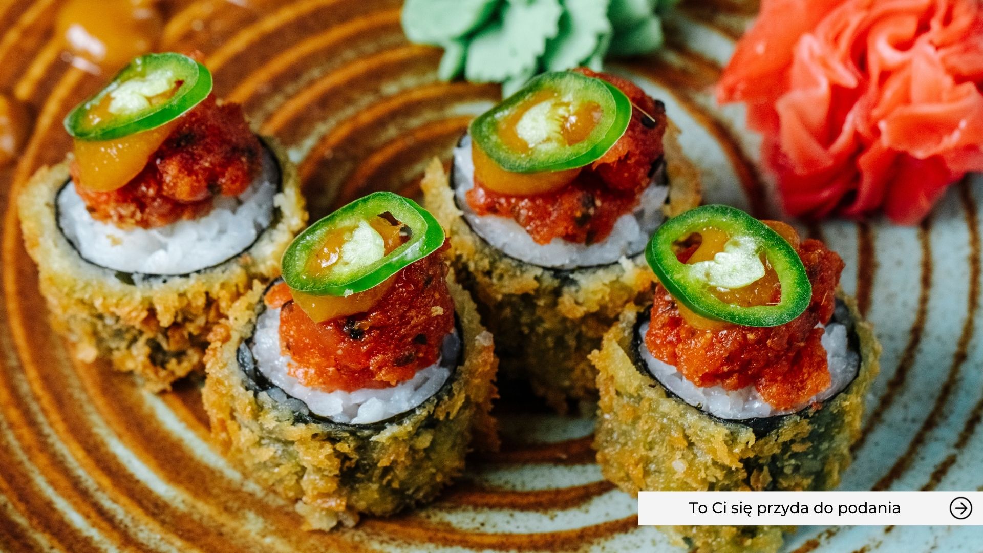 eleganckie sushi wegetariańskie na talerzu